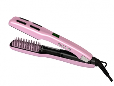 UV529 FIR Steam Brush Straightener Iron